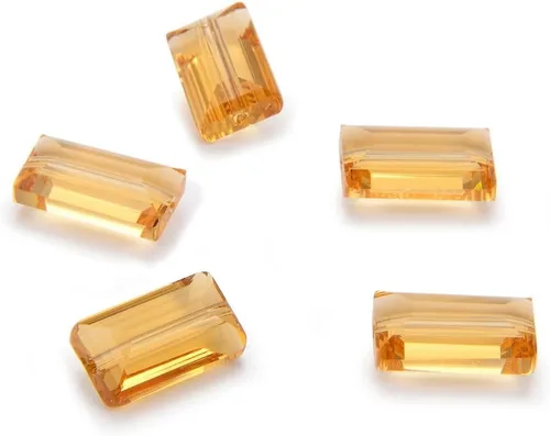 Miniatura 12 de 25 piezas Adabele cuentas austriacas de cristal facetado de 14 mm, rectangulares sueltas, amatista, compatibles con cristales Swarovski Preciosa