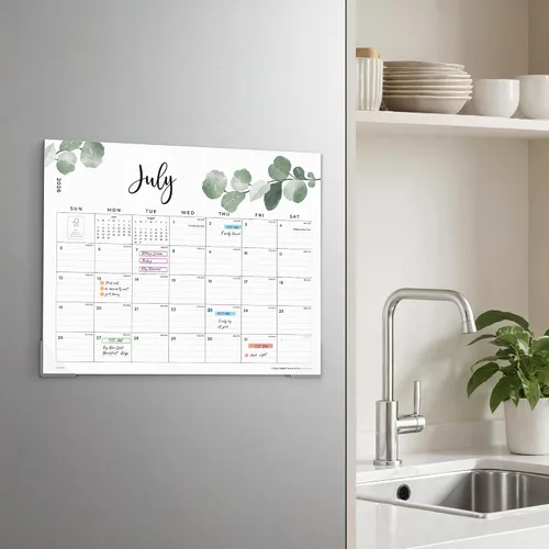 Miniatura 2 de Cabbrix Calendario magnético para refrigerador 2026, calendario mensual de nevera que cubre de julio de 2026 a diciembre de 2027, 15 x 12 pulgadas