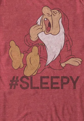 Miniatura 3 de Disney Camiseta con estampado de hashtag Sleepy White and Seven Dwarfs para hombre