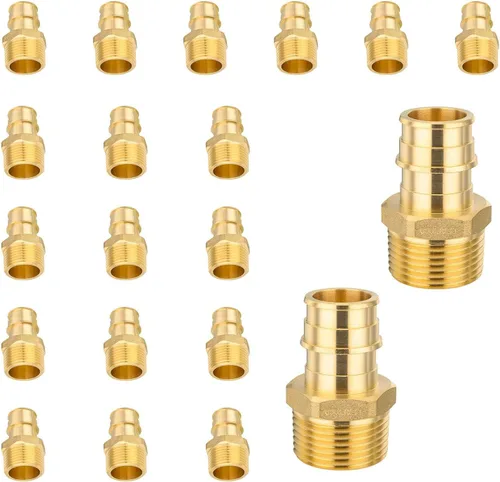 Miniatura 7 de Paquete de 2 accesorios de expansión Niikappu Pex-A, adaptador de flujo completo NPT hembra de 1 pulgada Pex-A x 1 pulgada, accesorio de tubería