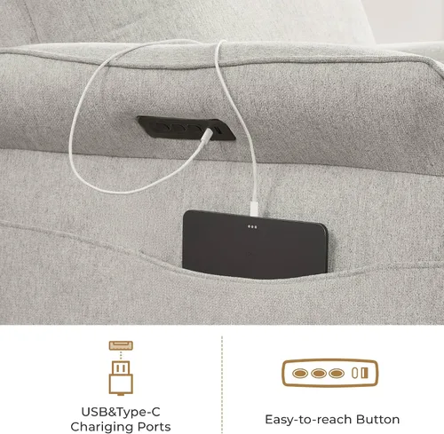 Miniatura 9 de CHITA GREENGARD - Silla reclinable eléctrica, giratoria de triple motor con reposacabezas ajustable y soporte lumbar, certificado GREENGARD Gold