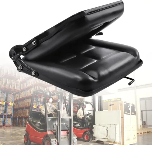Miniatura 3 de Asiento universal para carretilla elevadora, asiento de tractor plegable con respaldo de ángulo ajustable y asiento de cortacésped