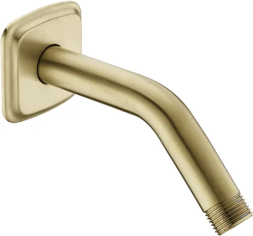 TRUSTMI Brazo de ducha con brida, tubo de repuesto de acero inoxidable en ángulo de 6 pulgadas, tubo montado en la pared para cabezal de ducha de