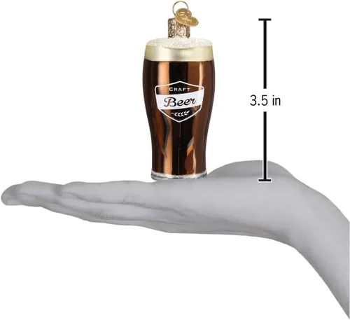 Miniatura 5 de Old World Christmas Adorno soplado de vidrio de cerveza artesanal para árbol de Navidad, decoración navideña artesanal, colección de cerveza