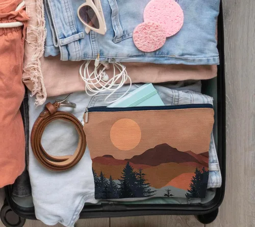 Miniatura 4 de IWXYI Bolsa de maquillaje boho YL, Boho Mountain