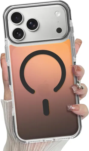 Miniatura 29 de Bonoma Funda magnética para iPhone 13 【Soporte para Magsafe】Protector de cámara de lujo de cristal fluorescente iridiscente con láser brillante + 2