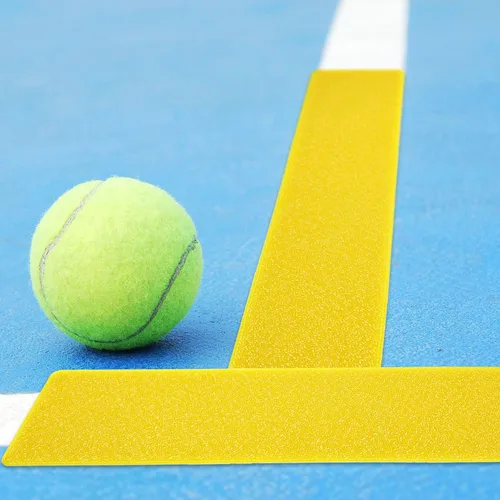Miniatura 4 de Moukeren Juego de marcadores de línea de cancha amarillos, juego de líneas para tenis, baloncesto, voleibol, bádminton, pickleball, cancha de red