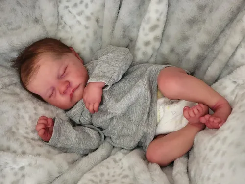 Pinky Reborn Muñecas de bebé de 19 pulgadas realista recién nacido con cuerpo suave muñeca de juguete para niños pequeños, el mejor regalo de