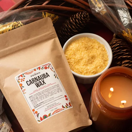 Miniatura 6 de Copos de cera de carnauba para bálsamos, velas y cuidado de la piel Cera vegana natural, ingrediente para bálsamo labial, bálsamos y acabado