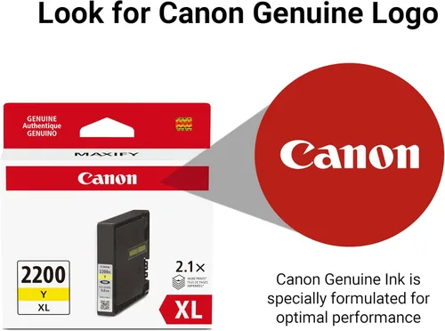 Miniatura 6 de Canon Ink Canon PGI-2200XL - Depósito de tinta amarillo auténtico, compatible con impresoras IB4120, MB5420, MB5120, IB4020, MB5020 y MB5320