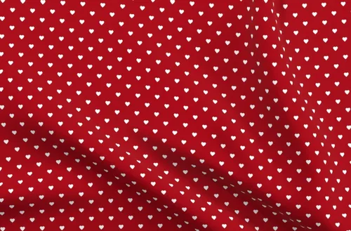 Miniatura 4 de Spoonflower Tela - Corazones blancos rojo oscuro amor boda San Valentín Día de San Valentín impreso en pétalos firma tela de algodón por The Yard