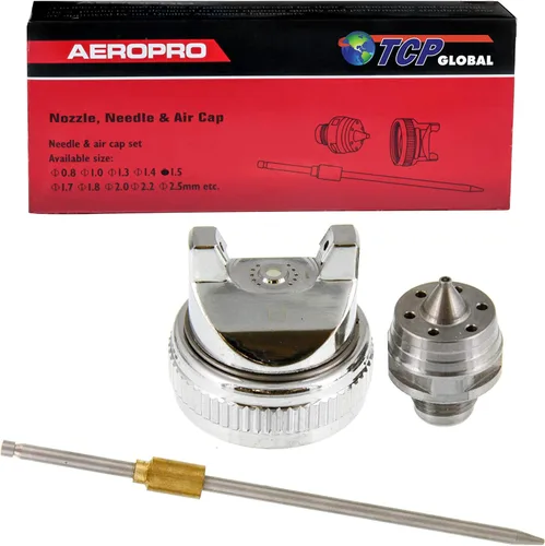 TCP Global 1.5 Aguja, boquilla, tapa de aire para la pistola de pulverización de la serie G6600