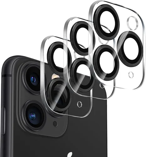 Miniatura 11 de Paquete de 3. Protector de lente de cámara Dengduoduo para iPhone 11 y iPhone 12 Mini, Glitter Bling Sparkle Ultra HD, vidrio templado, dureza 9H