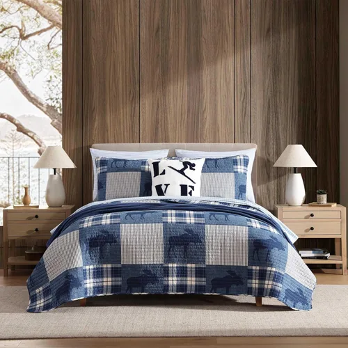 Miniatura 14 de Eddie Bauer - Juego de edredón twin, ropa de cama de algodón naturalmente suave con una sensación ligera para comodidad durante todo el año