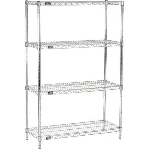 Miniatura 30 de Nexel 14" x 42" x 63", unidad de estantería de alambre ajustable de 4 niveles, estante de almacenamiento comercial con certificación NSF, acabado