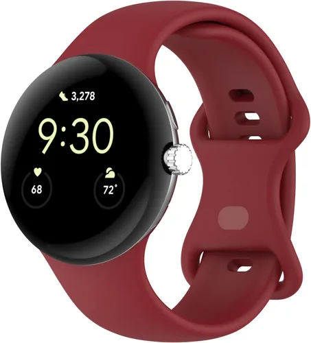 Miniatura 13 de Compatible con correas de reloj Google Pixel, silicona suave, correa deportiva ajustable para Google Pixel Watch 3 de 1.614 pulgadas/Pixel Watch