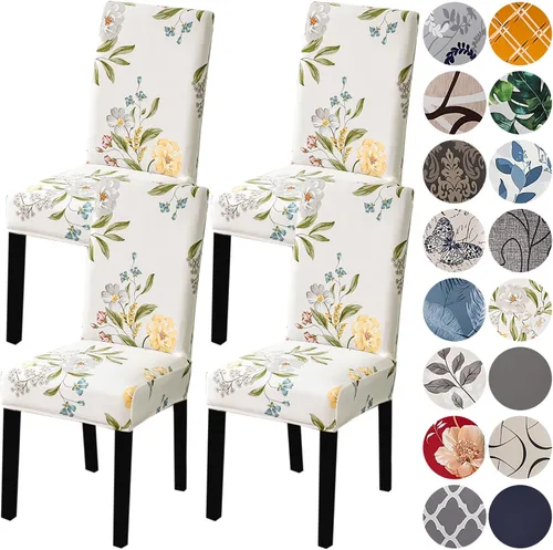Miniatura 71 de HZDHCLH Juego de 6 fundas grises para sillas Parsons de elastano para comedor, fundas elásticas de elastano para sillas Parsons, fundas de asiento