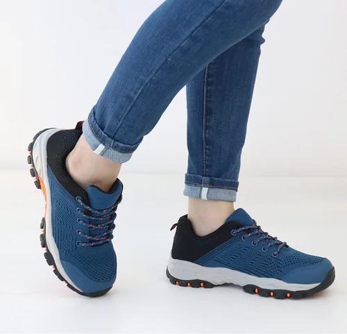 Miniatura 7 de JABASIC Zapatos de senderismo para mujer tenis de senderismo de punto para exteriores