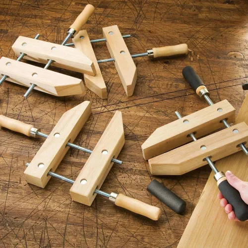 Miniatura 2 de Abrazadera de tornillo de mano de madera de 12 pulgadas, mordazas en ángulo y abrazaderas de tornillo para carpintería, juego de abrazaderas
