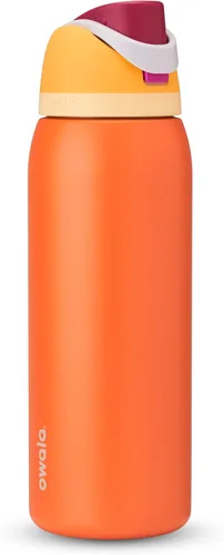 Botella de agua aislada de acero inoxidable Owala FreeSip con pajita para deportes, viajes y escuela, sin BPA, botella de agua deportiva de 40 oz,