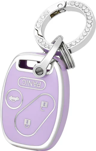 Miniatura 6 de OFFCURVE Funda para llavero con llavero para Honda, funda protectora completa para llave de automóvil para Honda Accord Accord Crosstour CR-V Civic