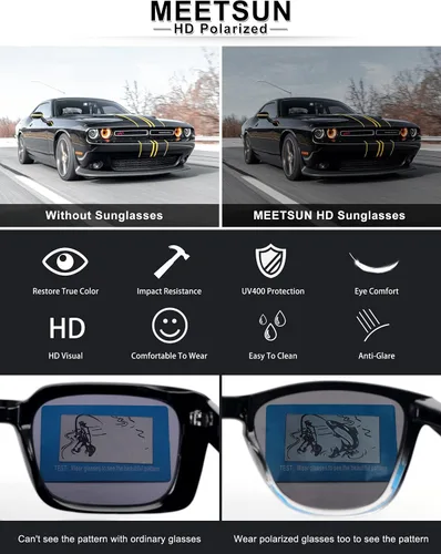 Miniatura 6 de MEETSUN Polarized Sunglasses for Women Men Classic Retro Designer