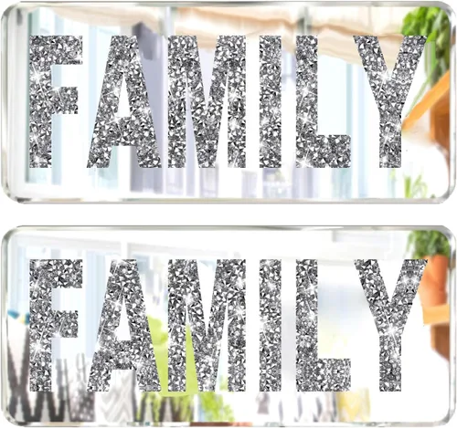 Miniatura 12 de ZOLAPI 3 piezas Letras Independientes BAR. Letras de Cristal Diamante Glamorosas. Vidrio Espejo Plateado Decoración del Hogar para Pared, Cocina