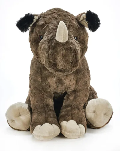 Miniatura 8 de The Petting Zoo Rinoceronte de peluche, regalos para niños, animales salvajes del zoológico Onez, juguete de peluche de rinoceronte texturizado