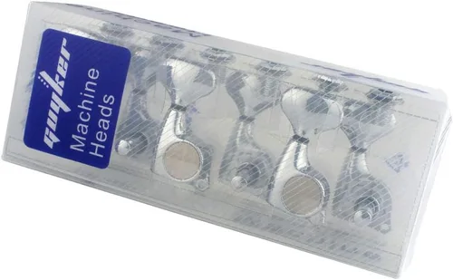 Miniatura 6 de Guyker Cabezales de máquina de guitarra (3L + 3R) – Juego de clavijas de afinación selladas 1:21 de repuesto para guitarras eléctricas o acústicas
