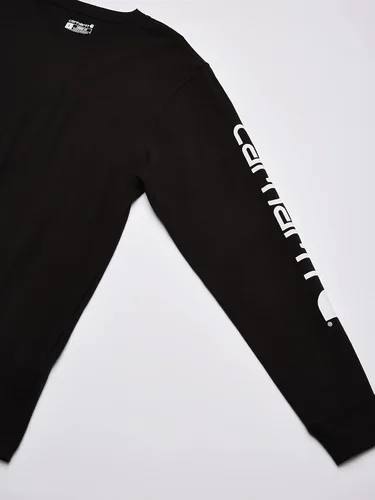 Miniatura 4 de Carhartt Camiseta resistente de manga larga con logotipo ajuste holgado para hombre