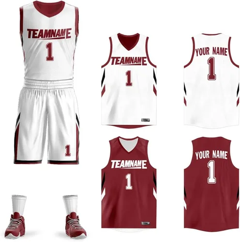 Miniatura 10 de Personalizado Hombres Juventud Reversible Jersey de baloncesto Uniforme Impreso Nombre Personalizado Número Ropa Deportiva Tamaño Grande