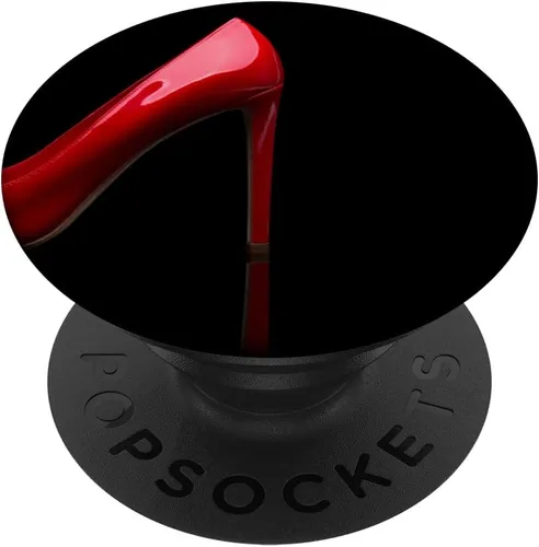 Zapatos de tacón alto con tacón de aguja rojo icónico PopSockets PopGrip intercambiables
