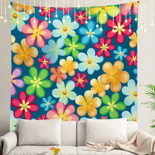 Miniatura 123 de Shrahala Tapiz japonés para colgar en la pared, moderno patrón abstracto de hojas, tapiz grande para dormitorio y sala de estar