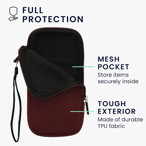 Miniatura 3 de kwmobile Funda universal para teléfono tamaño XS - 3,5/4 pulgadas - Funda de neopreno para teléfono inteligente con cremallera - Funda impermeable