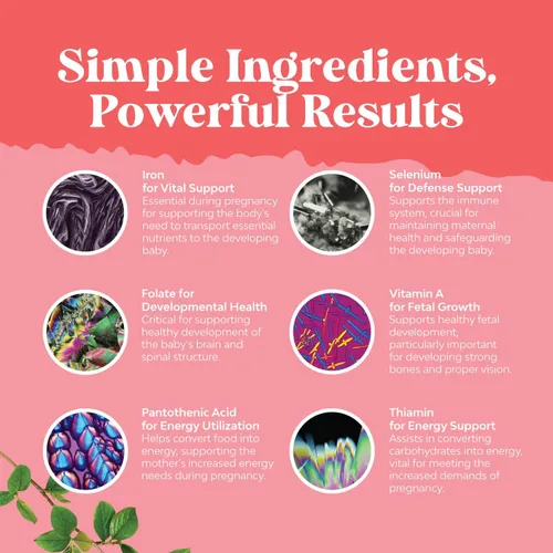 Miniatura 5 de Natures Craft Gomitas prenatales veganas para mujer, vitaminas prenatales gomosas para mujeres con ácido fólico de hierro y mezcla de superfrutas