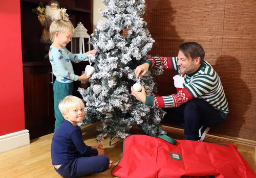 Miniatura 6 de HOLDN’ STORAGE Bolsa de almacenamiento para árbol de Navidad de alta resistencia 600D Oxford - Bolsas de almacenamiento para árbol de Navidad que se