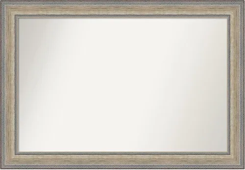 Miniatura 419 de Amanti Art Espejo de baño plateado para sobre fregadero, 28 x 47 pulgadas, espejo rectangular de plata imperial, marco de madera tradicional de gran