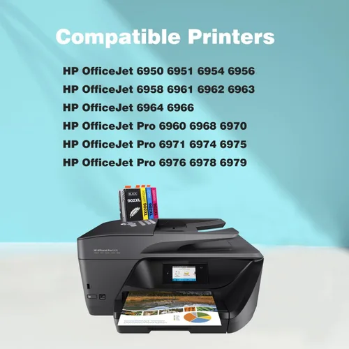 Miniatura 2 de Paquete combinado de cartuchos de tinta 902XL de alto rendimiento de repuesto para impresora HP 902 compatible con OfficeJet Pro 6978 6968 6970 6975