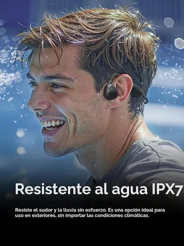 Miniatura 6 de Auriculares de conducción ósea, auriculares abiertos Bluetooth 5.3 con micrófono, auriculares de conducción ósea 12 horas de reproducción, IPX7 a