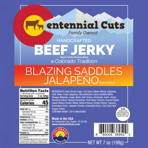 Miniatura 2 de Centennial Cuts Carne seca de res – 7 oz, Blazing Saddles Jalapeño
