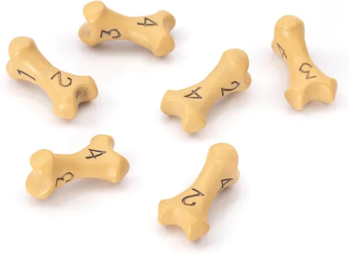 Miniatura 8 de Juego de dados DND - Juego de 7 dados poliédricos de calavera y hueso RPG - D20, D12, D10, D10, D8, D6 y D4 caras. Regalo genial y único para Hueso