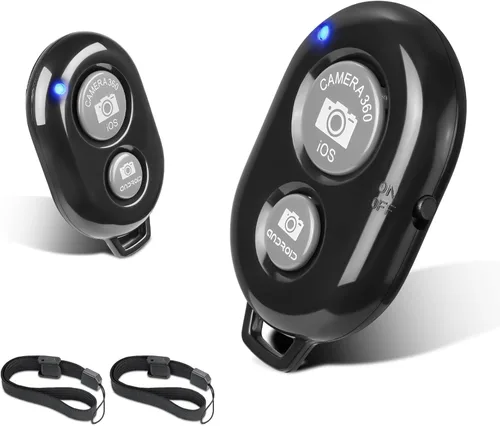 Miniatura 9 de Paquete de 2 unidades de control remoto inalámbrico para cámaras - Control remoto inalámbrico para teléfonos iPhone y Android, iPad, iPod, tableta