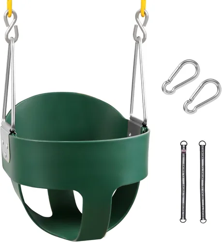 Miniatura 13 de RedSwing Columpio de Cubo Completo de Respaldo Alto con Combo de Asiento de Columpio de Servicio Pesado (Triángulo y Chain Dip), Correas de Árbol