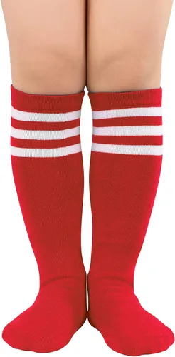 Zando Calcetines de fútbol para niños, calcetines altos hasta la rodilla para niños y niñas, transpirables para niños y jóvenes, calcetines de