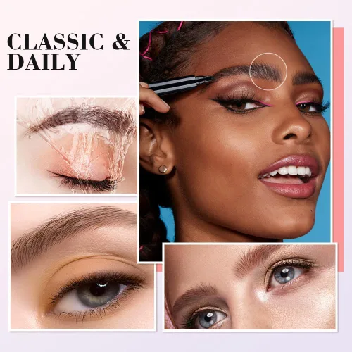 Miniatura 3 de Lápiz de microblading para cejas, 2024 NUEVO Lápiz de tatuaje mágico para cejas 4 puntas de horquilla, crea cejas naturales tipo cabello, lápiz