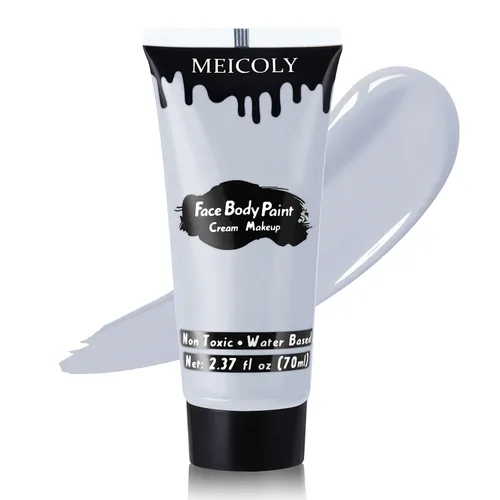 Miniatura 26 de MEICOLY Pintura facial color morado claro crema, tubo grande de 2.37 onzas, pintura de cuerpo completo a base de agua para adultos y niños, pintura