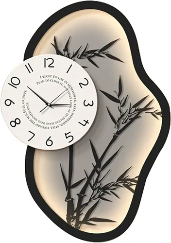 Miniatura 8 de Silent Modern Wall Clock with Pendulum, Living Room Wall Clock Numerals Battery Operation Wall Clocks for Living Room Bedroom(Black)