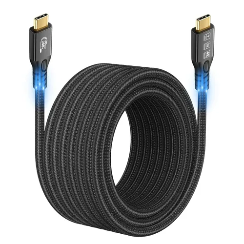 Miniatura 12 de Cable USB C 3.2 Gen 2X2 20Gbps, tipo C 4K a 60Hz UHD Video 5A/240W PD3.1 Carga rápida con E-Marker Compatible con Thunderbolt 3/4 MacBook Pro
