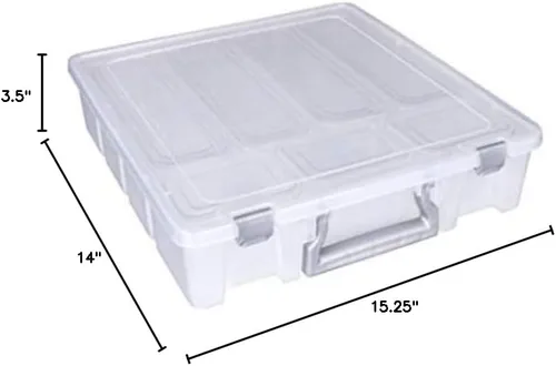 Miniatura 30 de AB Designs 6967ABD Super Satchel con 9 contenedores mezclados en el interior, contenedor apilable para organización de almacenamiento en el hogar