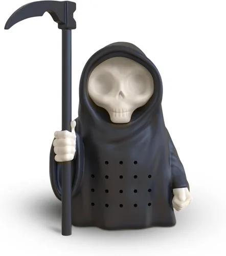 Miniatura 2 de Genuine Fred Grim Steeper - Infusor de té de silicona reutilizable, diseño de la parca negra, dispositivo de cocina divertido e inteligente
